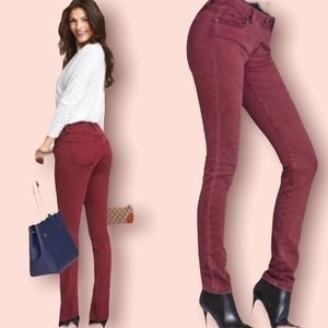 CAbi #126 Bordeaux Wash Curvy Skinny Jeans